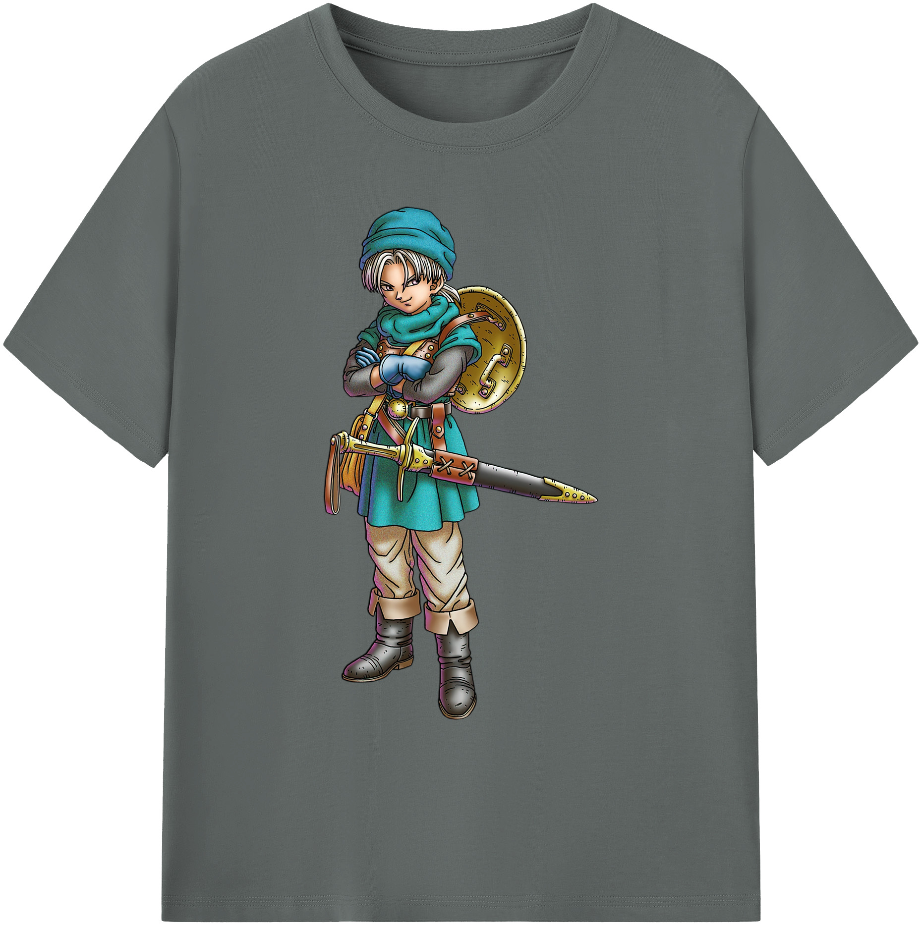 （画像用） ドラゴンクエスト Doragon Kuesuto Dragon Quest 綿100％ メンズ半袖Tシャツ｜肌触りやわらか＆通気性